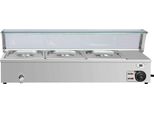 Vidaxl Scaldavivande Gn A Bagnomaria In Acciaio Inox 3 Contenitori Gn 1/2
