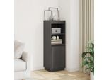 Vidaxl Credenza Grigia 37X34X110 Cm In Legno Di Pino Massiccio