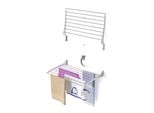 Stendibiancheria Da Parete, Stendibiancheria Da Parete, Stendibiancheria Chiudibile Per Interni Ed Esterni In Alluminio E Acciaio, Foxydry Fold 80 Cm