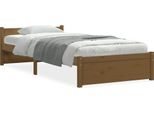 Vidaxl Letto In Legno Massiccio Senza Materasso Marrone Miele 75X190 Cm