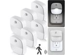 Presa Di Corrente A 6 Led Con Rilevatore Di Movimento Luce Notturna, Colore Della Luce: Bianco