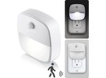 1 Presa Di Luce Notturna A Led Con Rilevatore Di Movimento Luce Notturna, Colore Della Luce: Bianco