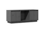 Mobile Tv Grigio 110,5X35X44 Cm In Legno Di Pino Massiccio