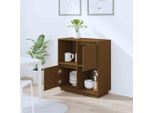 Vidaxl Credenza Marrone Miele 74X35X80 Cm In Legno Di Pino Massiccio
