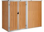 Vidaxl Casetta Da Giardino Marrone 225X89X161 Cm Acciaio Zincato