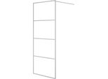 Vidaxl Schermo Doccia Per Cabina Doccia Argento 80X195 Cm Esg Vetro Chiaro