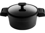 Fagor Alutherm Pentola Per Cottura A Induzione 24Cm In Alluminio Fuso Rivestimento Antiaderente Pfoa Free Coperchio In Vetro Nero