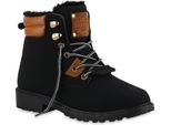 Van Hill Donna Foderato Stivali Da Lavoro Stivaletti Scarpe Comode Outdoor 839642, Colore: Nero Marrone Chiaro, Taglia: 37