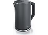 Bollitore Arendo Con Impostazione Della Temperatura 40 - 100 °C, Acciaio Inox, Display Led, 1,5L, 2200W, Design A Doppia Parete, Senza Bpa, Grigio