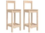 Vidaxl Sgabelli Da Bar 2 Pezzi 40X41,5X112 Cm In Legno Di Pino Massiccio