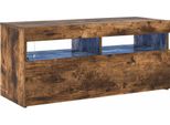 Mobile Tv Con Luci Led Rovere Fumé 90X35X40 Cm