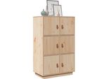 Vidaxl Credenza 67X40X108,5 Cm In Legno Di Pino Massiccio