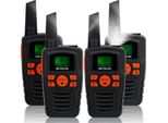 Retevis RA635 Walkie Talkie 4Pcs, Radio Senza Licenza PMR446 Con Torcia Led Vox, 16 Canali Ctcss/Dcs, Per Il Campeggio, L'escursionismo E Le Attività Familiari (Nero)