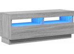 Mobile Tv Con Luci Led Grigio Sonoma 100X35X40 Cm