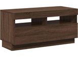 Mobile Tv Con Luci Led Effetto Rovere Marrone 80X35X40 Cm