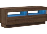 Mobile Tv Con Luci Led Aspetto Rovere Marrone 100X35X40 Cm