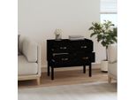 Vidaxl Mobile Consolle Nero 90X40X78 Cm In Legno Di Pino Massiccio