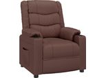 Vidaxl Poltrona Relax In Pelle Finta Marrone