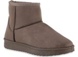Van Hill Donna Stivali Invernali Foderati Caldi Stivaletti Scarpe Con Suola Battistrada 840090, Colore: Taupe, Taglia: 37
