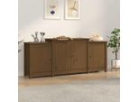 Vidaxl Credenza Marrone Miele 164X37X68 Cm In Legno Di Pino Massiccio