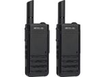 Retevis RB639 Radio, Toni Di Chiamata, Allarme Di Emergenza, Walkie Talkie Ricaricabile Ultra Sottile PMR446 USB-C, Vox, Radio Portatile Da Negozio Per Famiglia, Campeggio (2 Pezzi, Nero)