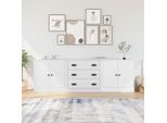 Vidaxl Credenze 3 Pezzi. Materiale A Base Di Legno Bianco