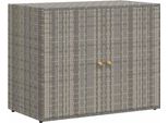 Vidaxl Armadio Da Giardino Grigio 100X55,5X80 Cm In Poly Rattan