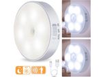 2X Luce Notturna A Led Con Rilevatore Di Movimento Luce Crepuscolare Ricaricabile Usb Bianco Freddo Per Scale, Guardaroba
