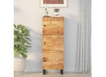 Vidaxl Credenza A 3 Ante 40X33X110 Cm In Legno Massiccio Di Mango E Ferro