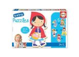 Educa - Puzzle Per Bambini C'era Una Volta - Set Di 5 Puzzle Progressivi Per Bambini Da 3 A 5 Pezzi. +24 Mesi (19669) Educa