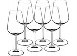 Kadax Bicchieri Da Vino Rosso In Vetro Cristallo, Set Di 6, 450Ml, Bellissimi Bicchieri Da Vino Con Stelo Alto