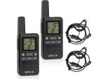 Set Radio Retevis RB667, PMR446 Walkie Talkie Mini, Chiamata Di Gruppo Usb C 1600 Mah, Display Lcd Vox, Radio Professionale Con Auricolari Per Escursioni, Campeggio (2 Pezzi, Nero)