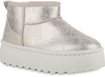 Van Hill Donna Stivali Con Plateau Foderato Caldo Scarpe Stivaletti 840485, Colore: Oro, Taglia: 40