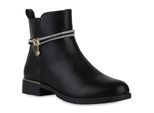 Van Hill Stivaletti Classici Leggermente Foderati Da Donna Scarpe Con Perline Decorative 840507, Colore: Nero Pu, Taglia: 37