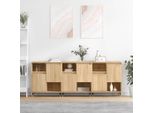 Vidaxl Credenze 3 Pezzi In Legno Sonoma-Quercia