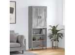 Vetrina Di Design Grigio Sonoma 69,5X34X180 Cm In Legno - Cassettiere 2025 Nuovo7117671 2Parti