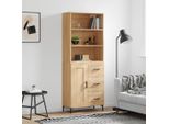 Vidaxl Credenza Sonoma-Quercia 69,5X34X180 Cm Materiale A Base Di Legno