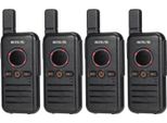 Retevis RB645 Walkie Talkie, PMR446 Dual Ptt, Vox, Radio Ricaricabile USB-C, Portatile, Squelch, Mini Walkie Talkie Professionale Per Adulti, Clinica Di Cura (4 Pezzi, Nero)