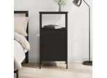 Maison Exclusive - Comodino Nero 41X31X80 Cm Materiale Ligneo