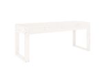 Panchina Da Giardino Bianca 110X38X45 Cm In Legno Di Pino Massiccio