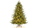Costway Albero Di Natale Artificiale Illuminato Da 180 Cm, Albero Di Natale Incernierato Con 8 Modalità Di Illuminazione, 280 Luci Led Bianco Caldo, 788 Punte Di Rami In Pe E Pvc, Abete, Albero Di Natale Artificiale, Verde
