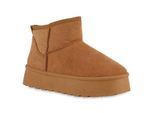 Van Hill Stivali Invernali Foderati Caldi Da Donna Scarpe Con Suola Profilata 840874, Colore: Marrone Chiaro, Taglia: 36
