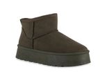 Van Hill Stivali Invernali Foderati Caldi Da Donna Scarpe Con Suola Profilata 840874, Colore: Verde Oliva, Taglia: 36