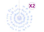Luci Di Natale Pirotecniche 2 Pezzi 140 Led Bianco Freddo 17Cm