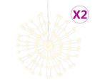 Luci Di Natale Pirotecniche 2 Pezzi 140 Led Bianco Caldo 17Cm