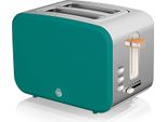 Swan ST14610GRENEU Tostapane A Fessura Larga 2 Fette 3 Funzioni Design Verde Nordico