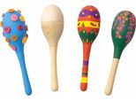 Colorations - Maracas Di Legno Da Decorare, Set Di 12 Pezzi