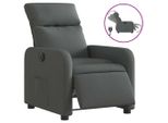Vidaxl Poltrona Relax Elettrica In Tessuto Grigio Scuro
