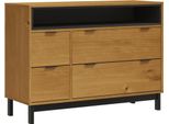 Cassettiera Flam 110X40X80 Cm In Legno Di Pino Massiccio