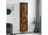 Maison Exclusive - Credenza Rovere Fumo 34,5X34X180 Cm In Legno Multistrato